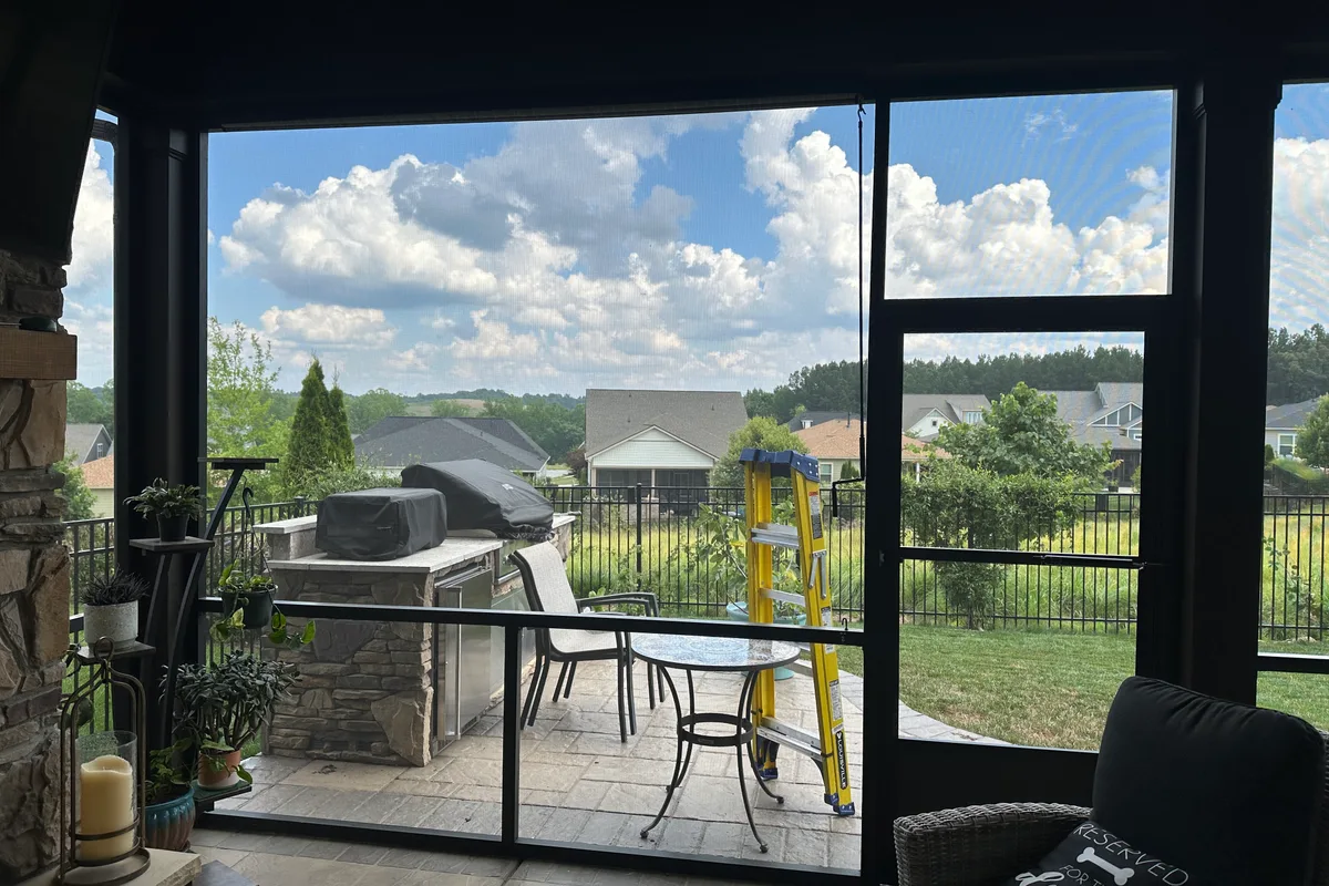 Before photo of structure for 3-season room Gaston County NC