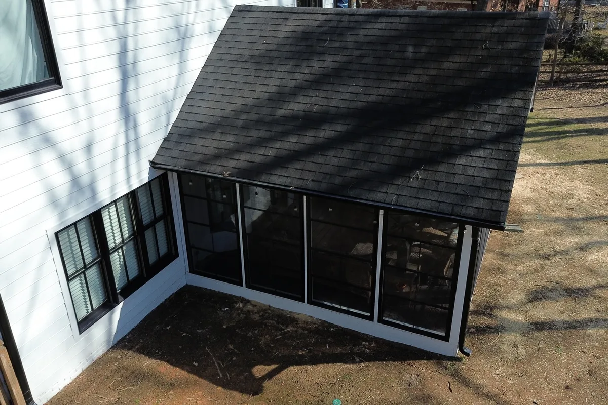 Professional 3-season room vinyl detail Union County NC