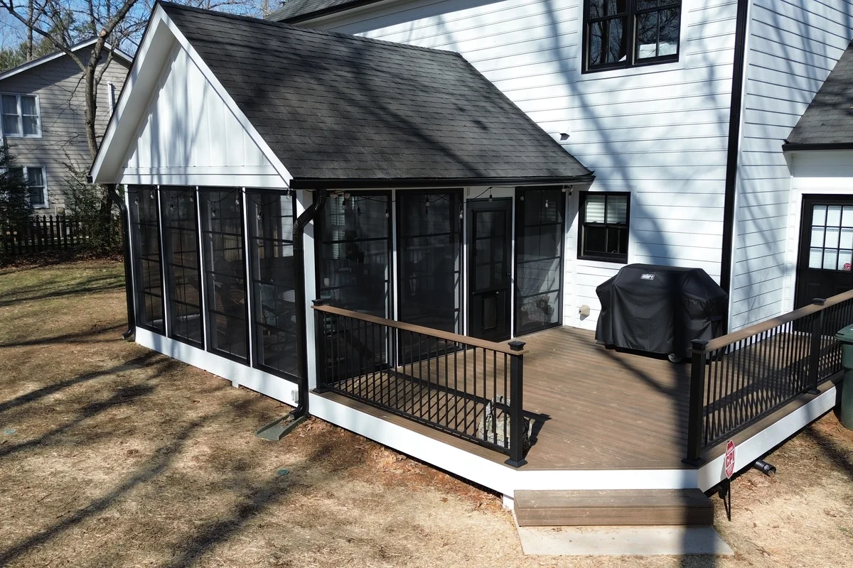 3-Season Vinyl Film Porch Enclosure in Monroe, NC after photo