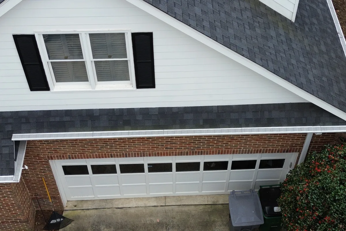 Screened porch vinyl film enclosure detail by Charlotte NC contractor